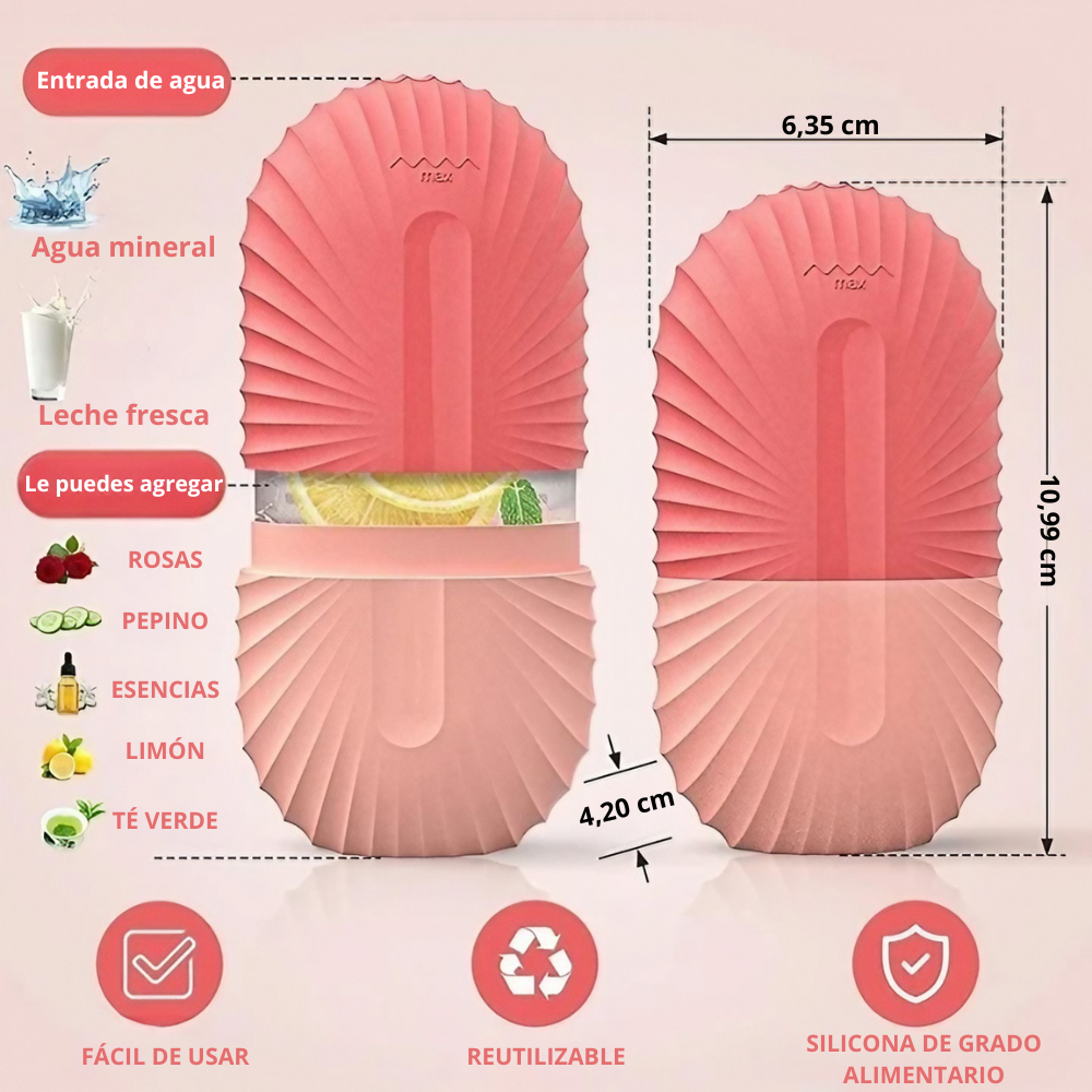 Masajeador facial en frío